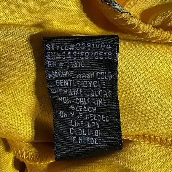 AGB Mustard Floral Print Cold Shoulder Blouse - Picture 9 of 13